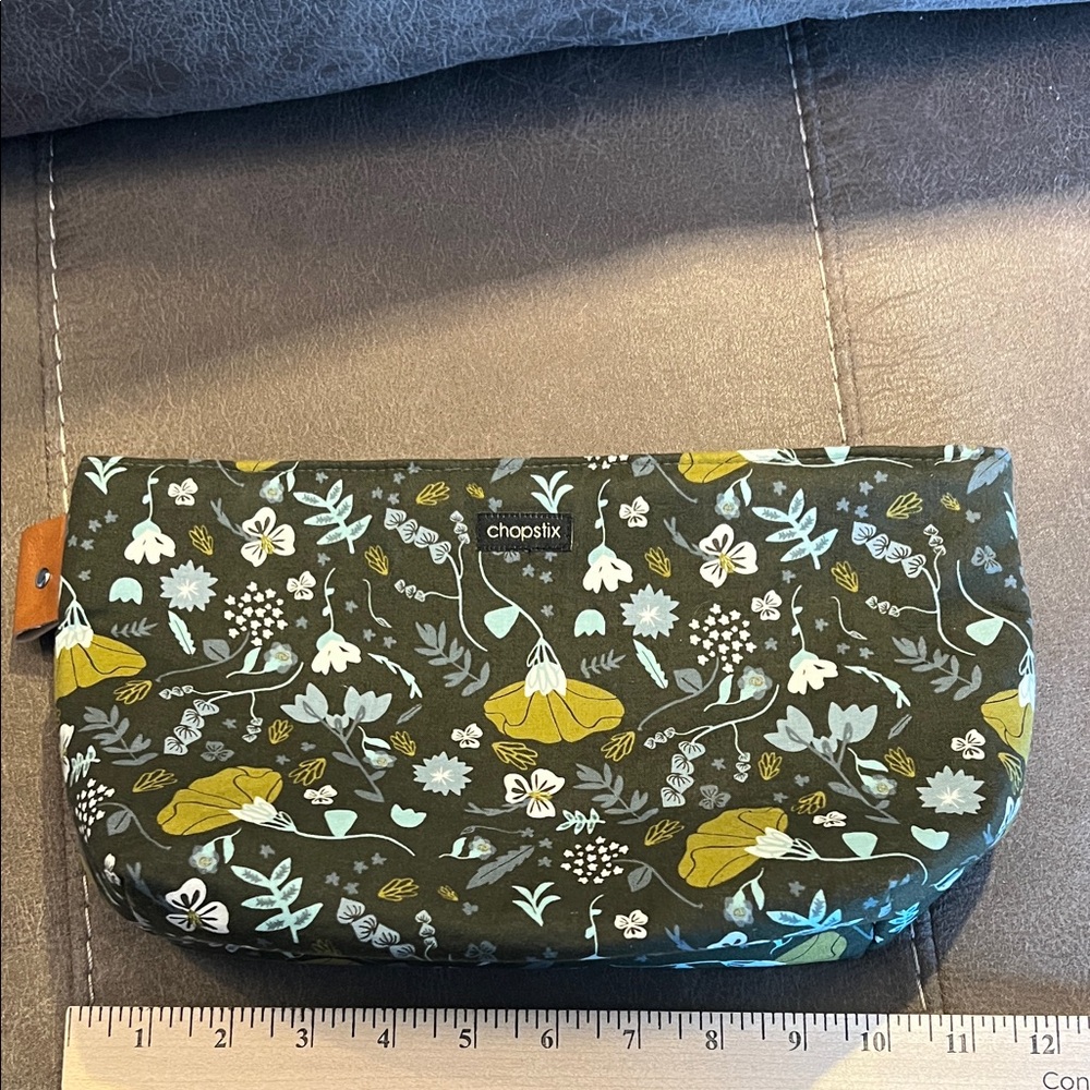 Floral Travel Bag - Green and Yellow